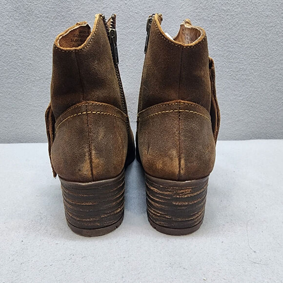 Born Alondra Brown Suede Women's Western‎ Tassle Booties Sz 6 - NWOB - Picture 5 of 9